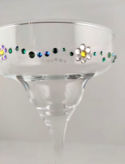 Daisy Chain Rhinestoned Glass