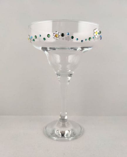 Daisy Chain Rhinestoned Glass