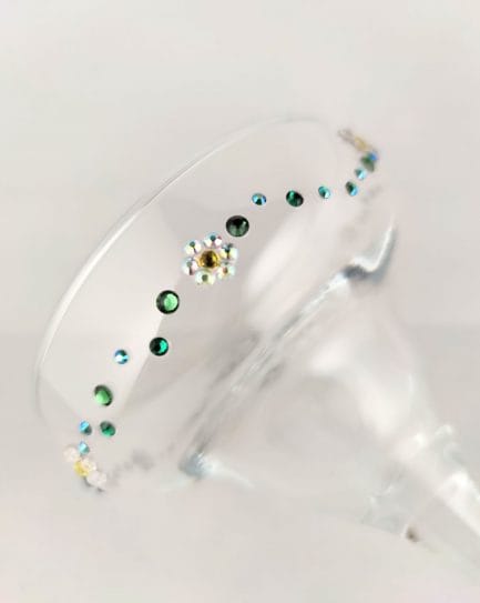 Daisy Chain Rhinestoned Glass