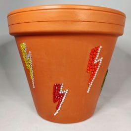 Lightning Bolt Plant Pot