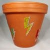 Lightning Bolt Rhinestone Plant Pot