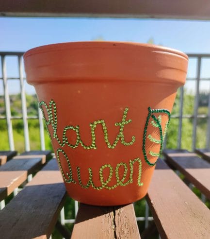Plant Queen Sparkle Rhinestone Plant Pot