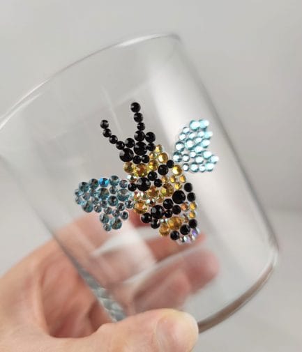 Sparkle Bumble Bee Glass