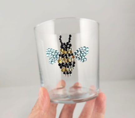 Sparkle Bumble Bee Glass