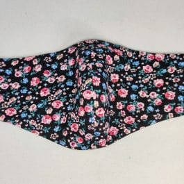Black Floral Face Mask