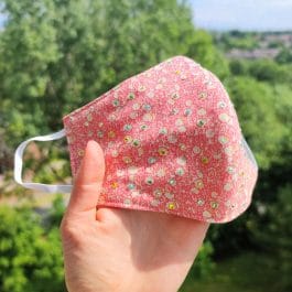 Crystal Sparkle Floral Face Mask