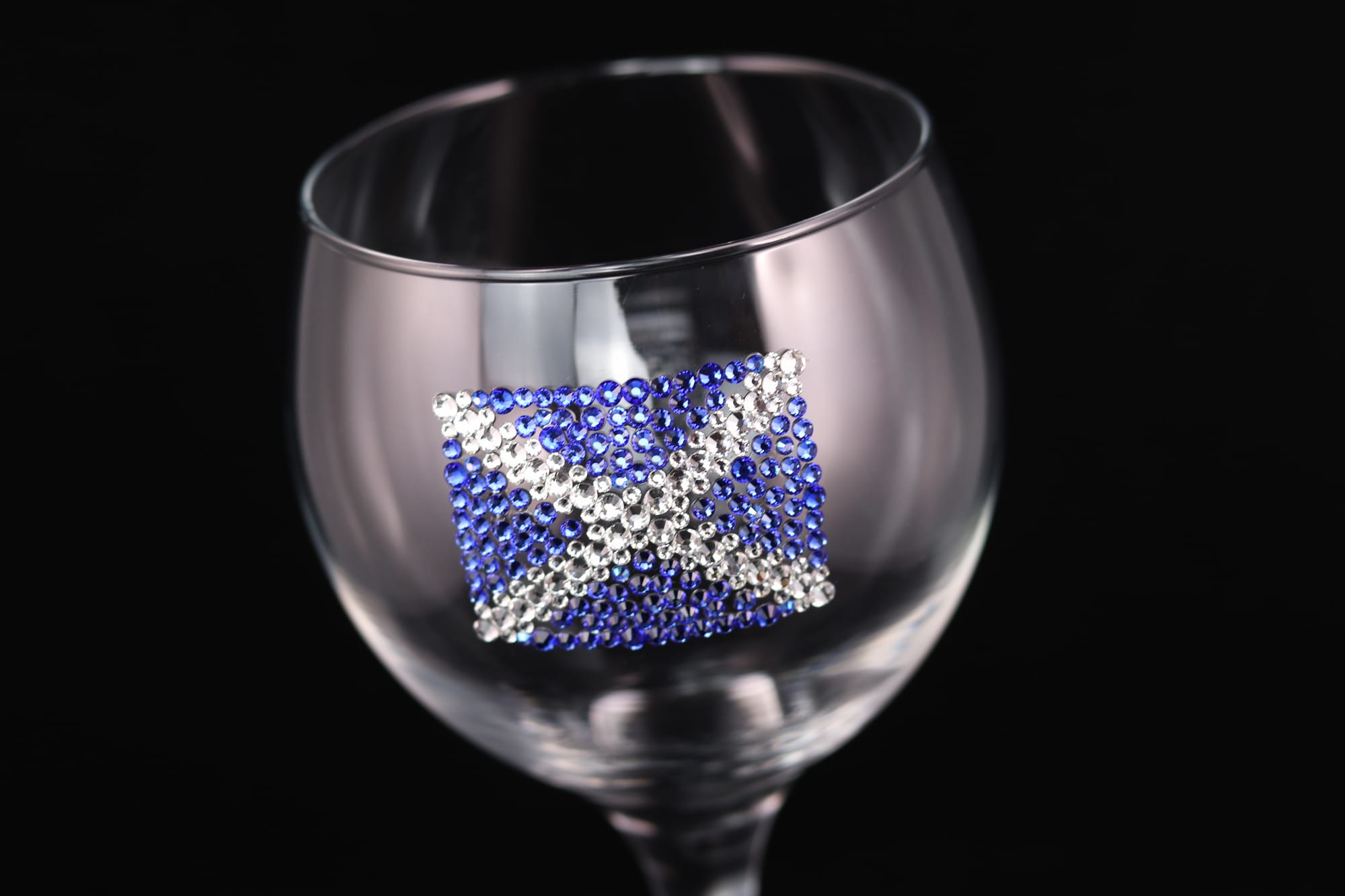 Scottish Flag Sparkly Glass