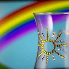 Sparkly Sun and Rain Glass
