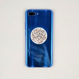 Crystal Covered Phone Grip (White)