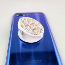 Crystal Covered Phone Grip (White)