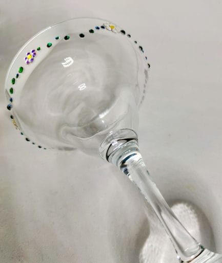 Daisy Chain Rhinestoned Glass