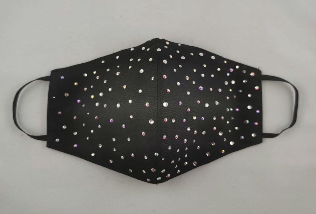Bling Rhinestoned Face Mask