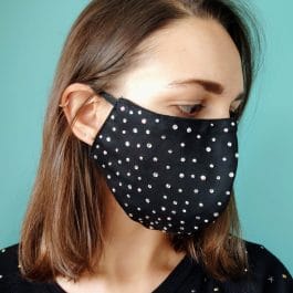 Bling Rhinestoned Face Mask