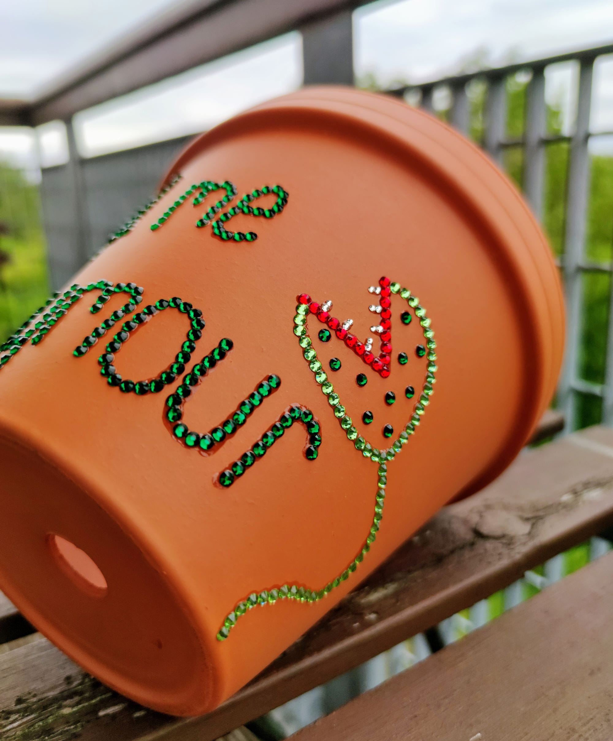 Feed Me Seymour Glitter Plant Pot
