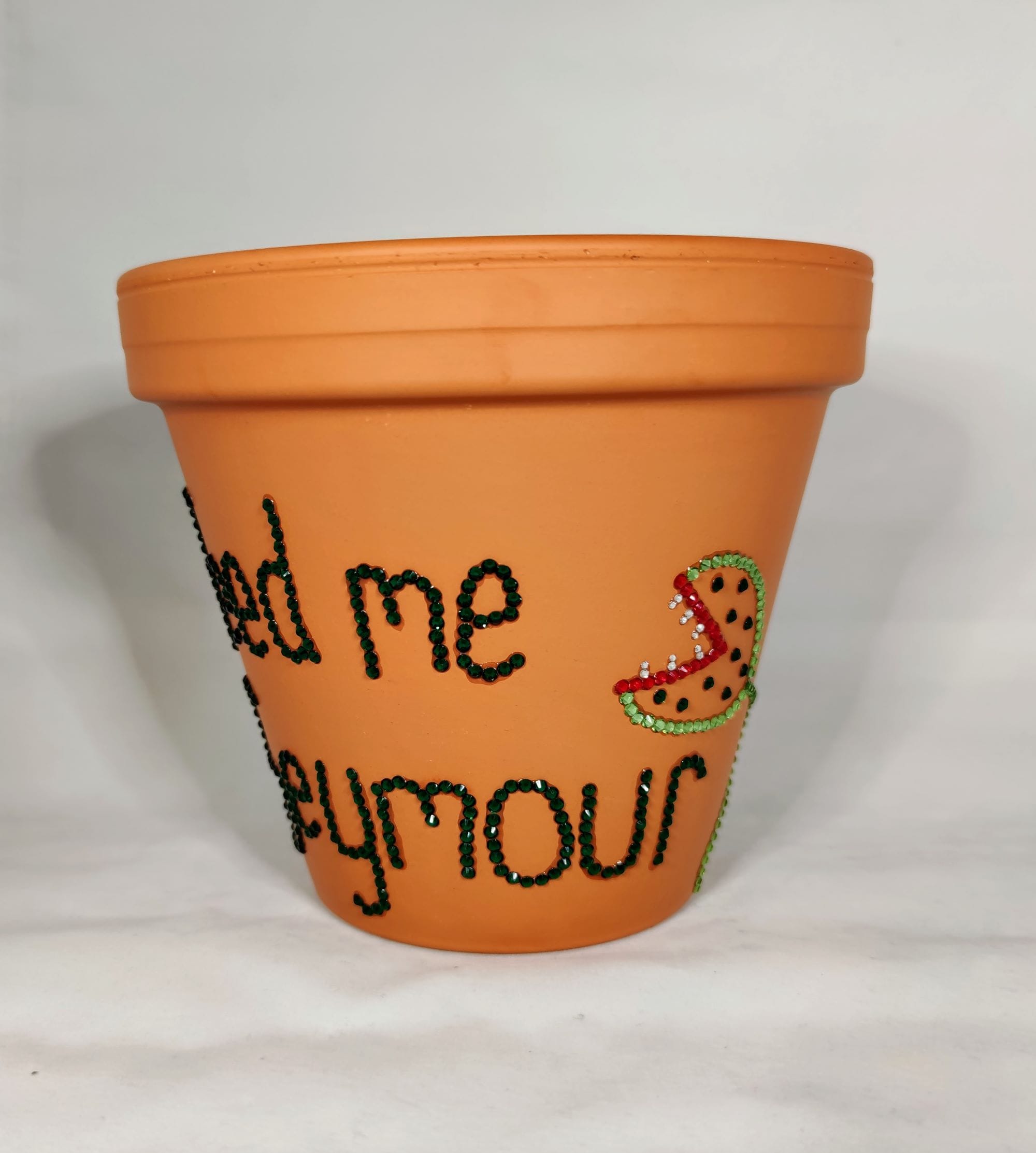 Feed Me Seymour Glitter Plant Pot