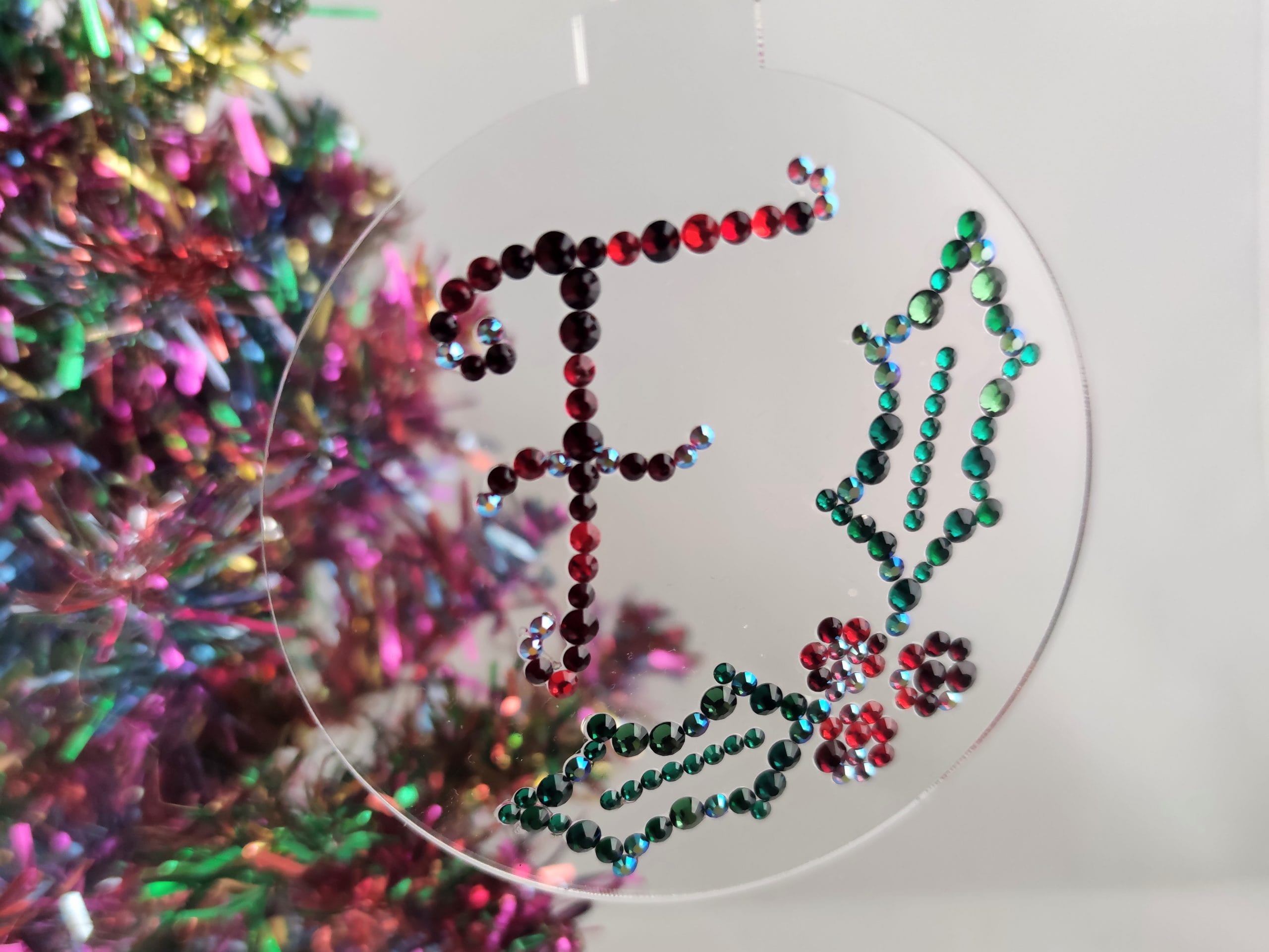 Personalised Rhinestone Christmas Decoration