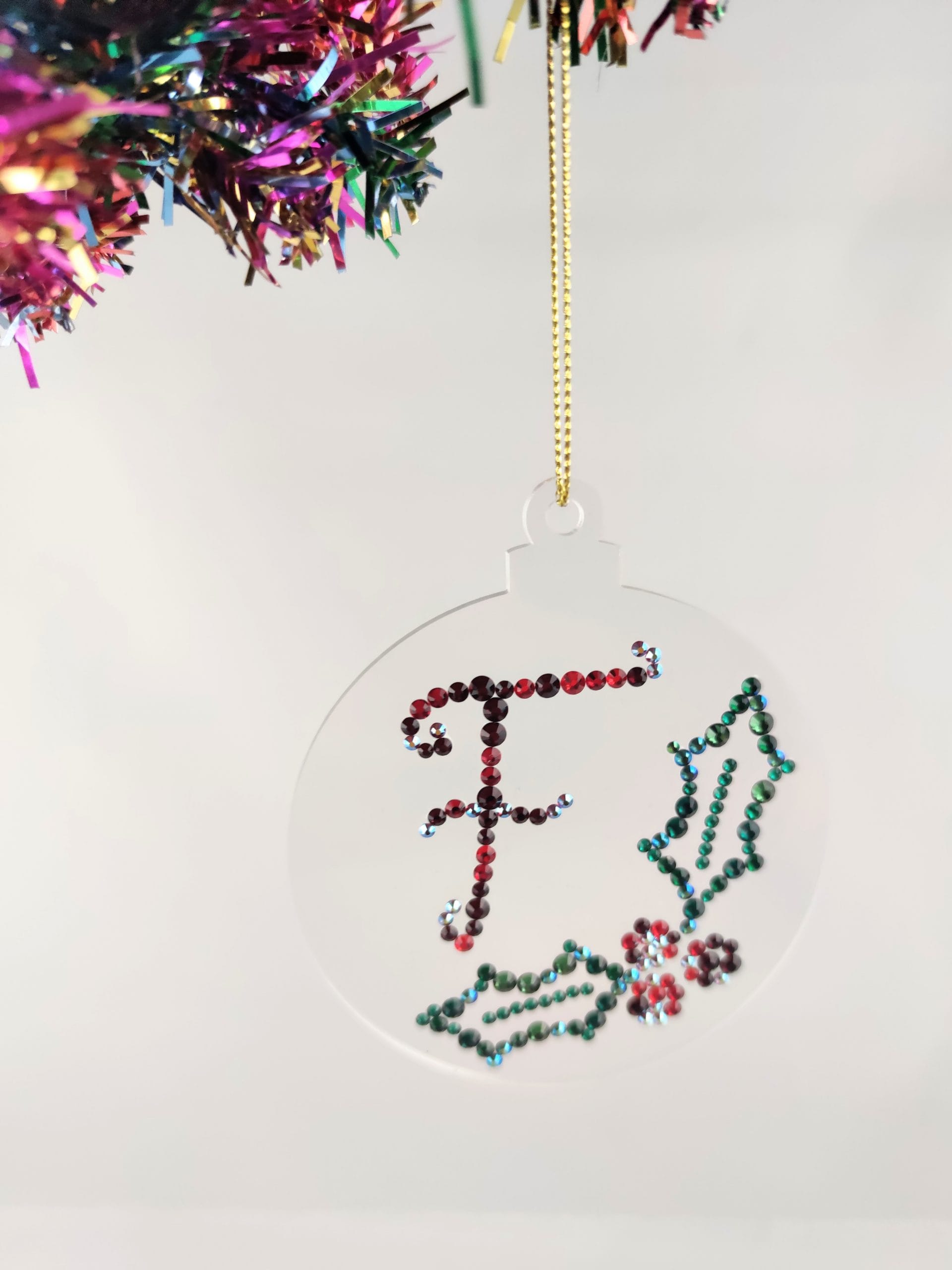 Personalised Rhinestone Christmas Decoration