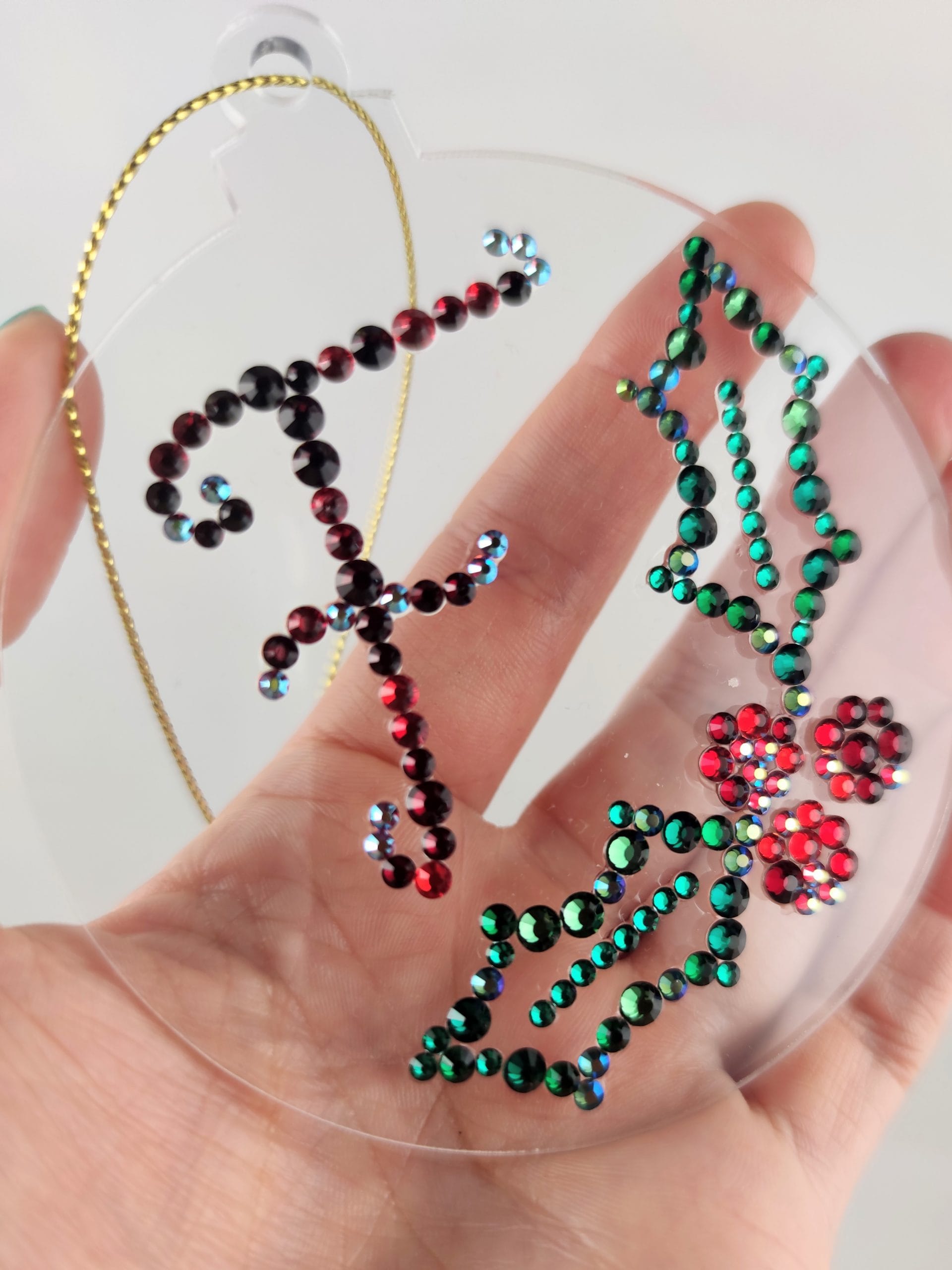 Personalised Rhinestone Christmas Decoration