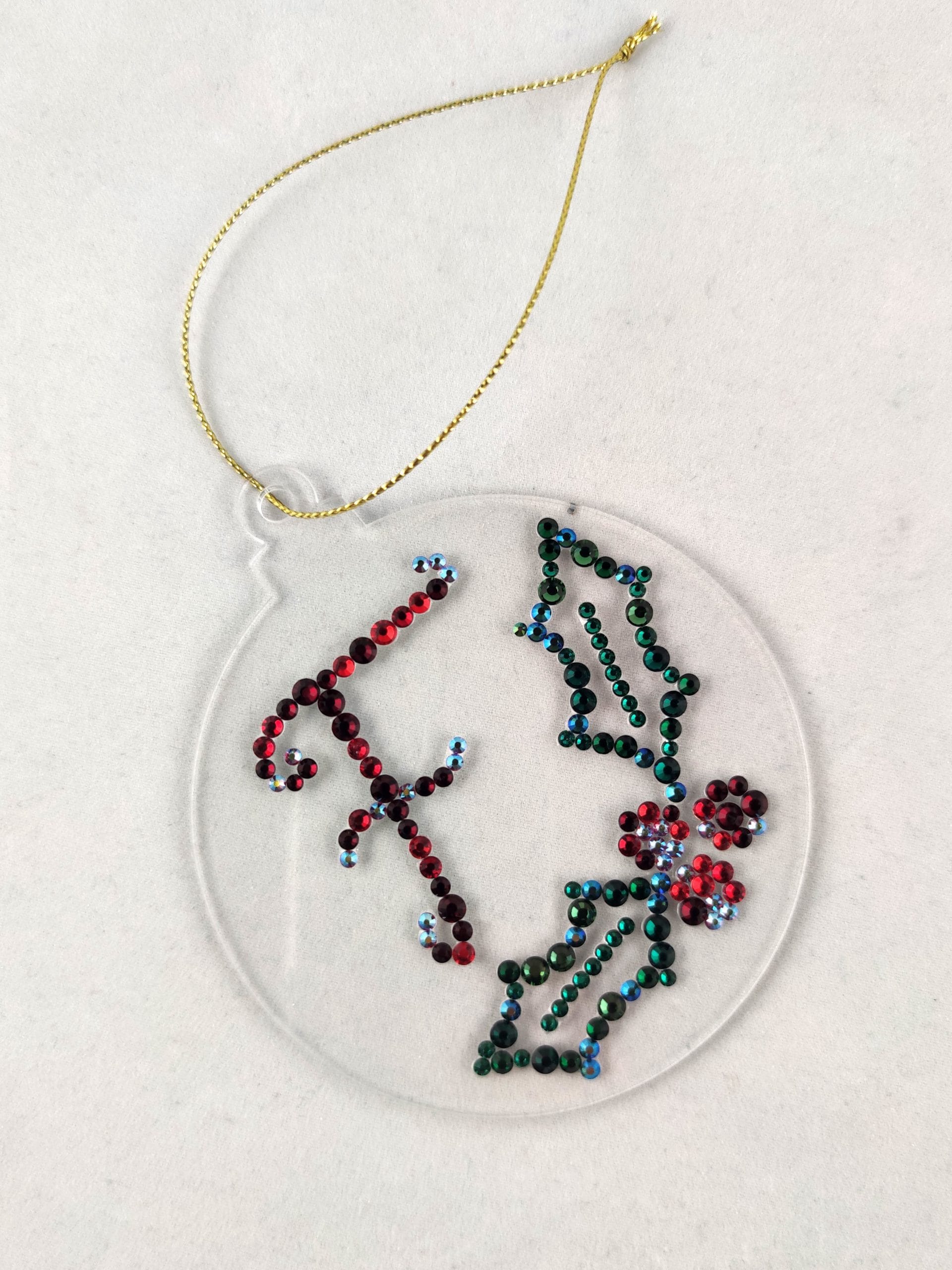 Personalised Rhinestone Christmas Decoration