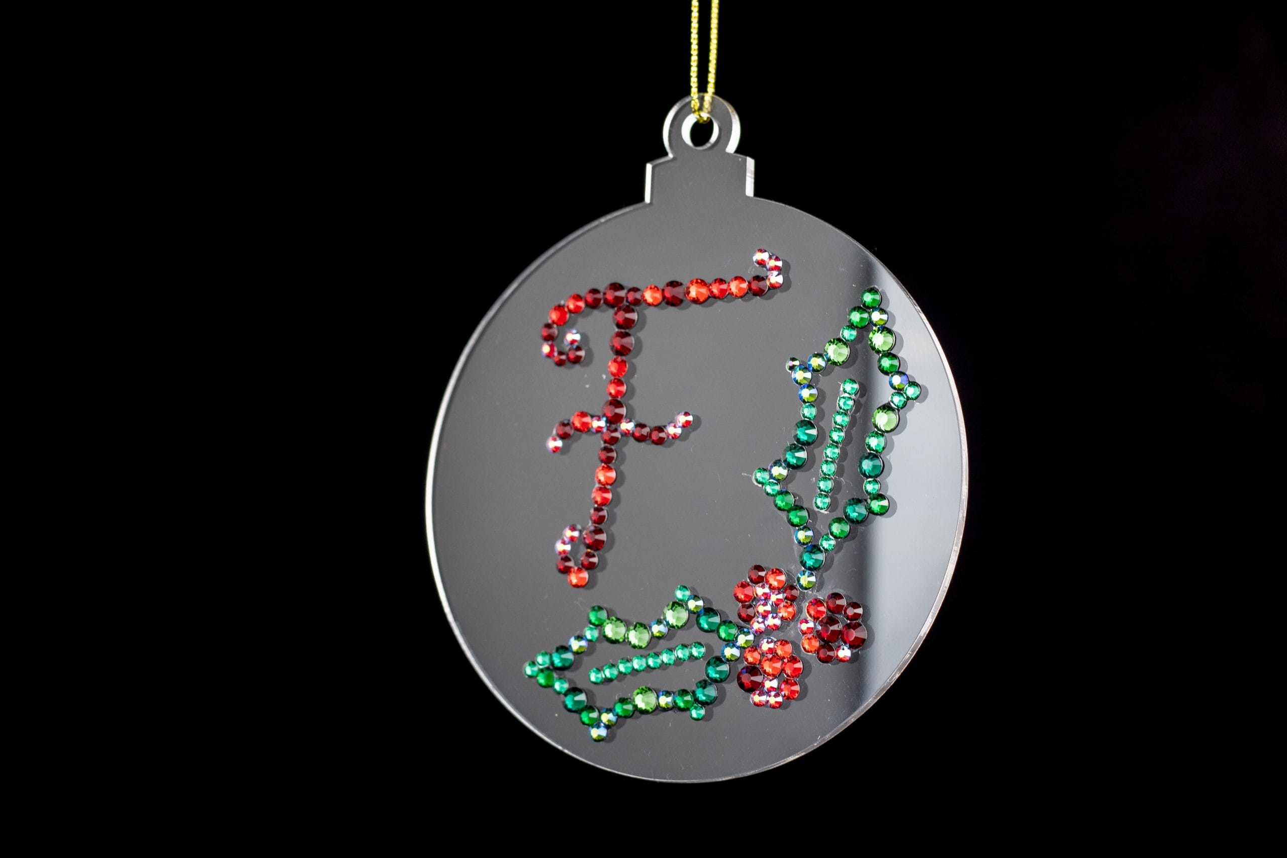 Personalised Rhinestone Christmas Decoration