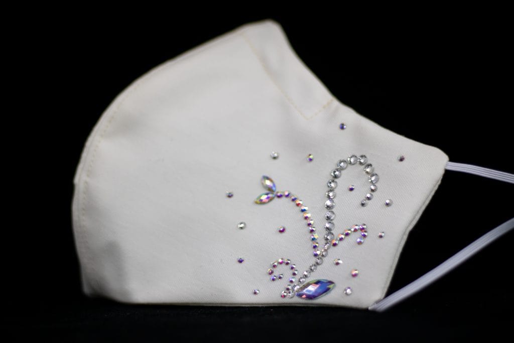 Rhinestone Vine Face Mask